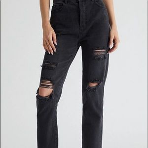 Pacsun NWT black ripped jeans, straight leg